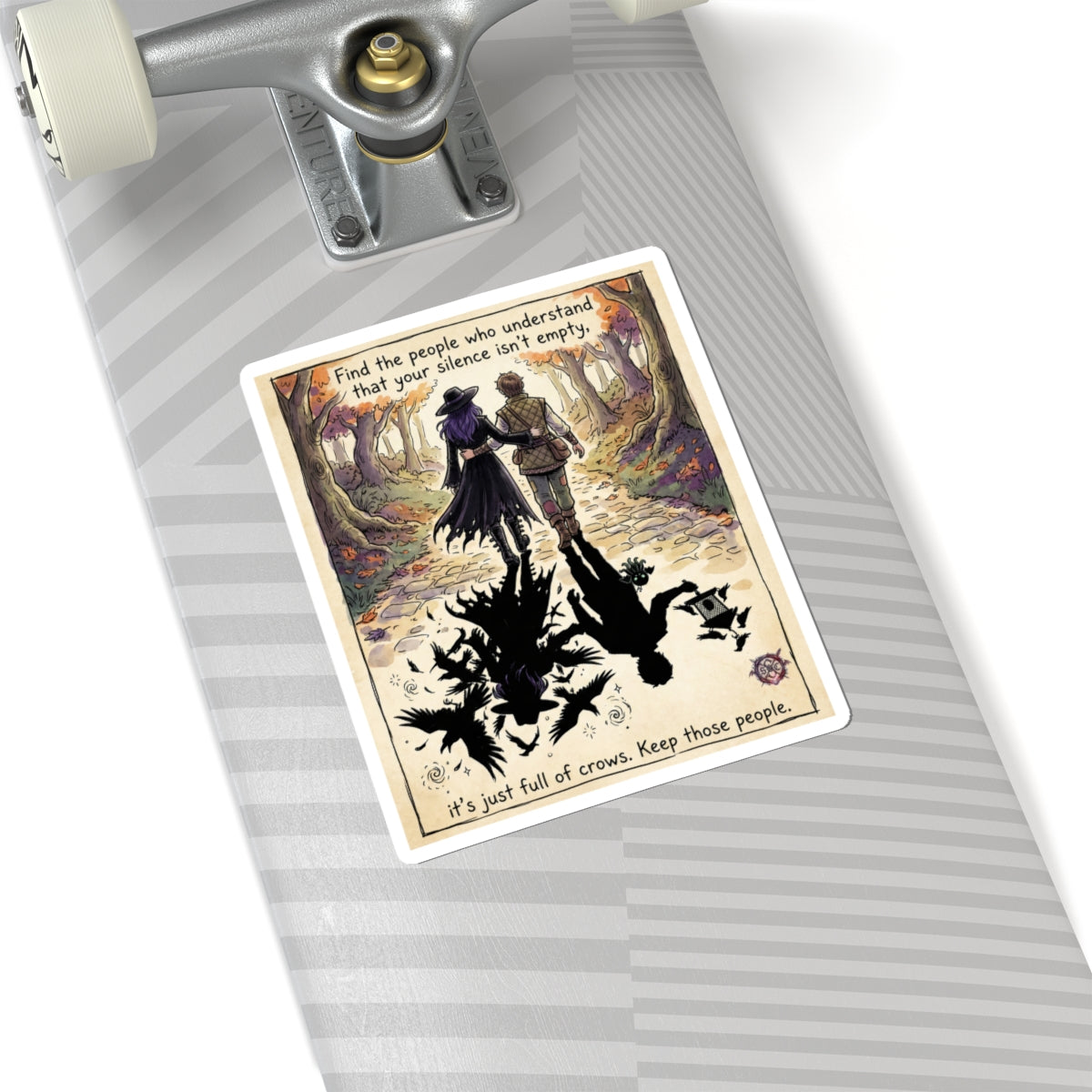 "Silence Full of Crows" Funny Witch Sticker - Introvert Love Vinyl Decal & Best Friend Gift