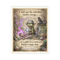 "Trash Goblin" Funny Fantasy Sticker - Chaotic Energy Vinyl Decal & Dice Goblin Gift