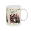 "Demon Belly Rubs" Mug - Whimsical Goth Funny Anxiety Relief Coffee Cup & Witchy Gift