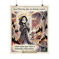 "Divine Chaos" Witchy Matte Paper Poster for Dark Humor Home Decor