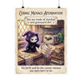 "Cosmic Menace" Witchy Matte Paper Poster for Dark Humor Home Decor