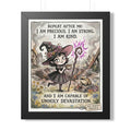 "I Am Precious" Funny Witch Framed Print - Empowerment Wall Art & Goth Decor