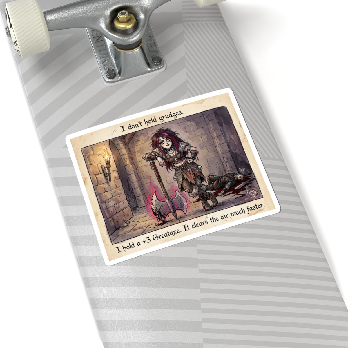 "I Don't Hold Grudges" FunnyGoth Sticker - RPG Humor Vinyl Decal & Barbarian Gift