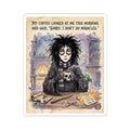 "Sorry I Don't Do Miracles" Funny Witch Sticker - Coffee Humor Vinyl Decal & Burnout Gift