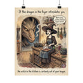 "Witch In The Kitchen" Funny Kitchen Witch Matte Poster - Dragon Home Decor & Goth Wall Art