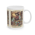 "Crow Brain" Funny Witchy Mug - Maximalist Goth Decor & Glossy Ceramic Coffee Cup