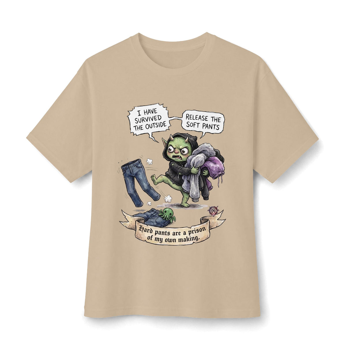 Cozy Introvert "Soft Pants" T-Shirt - Lightweight Cotton & Itch-Free Comfort