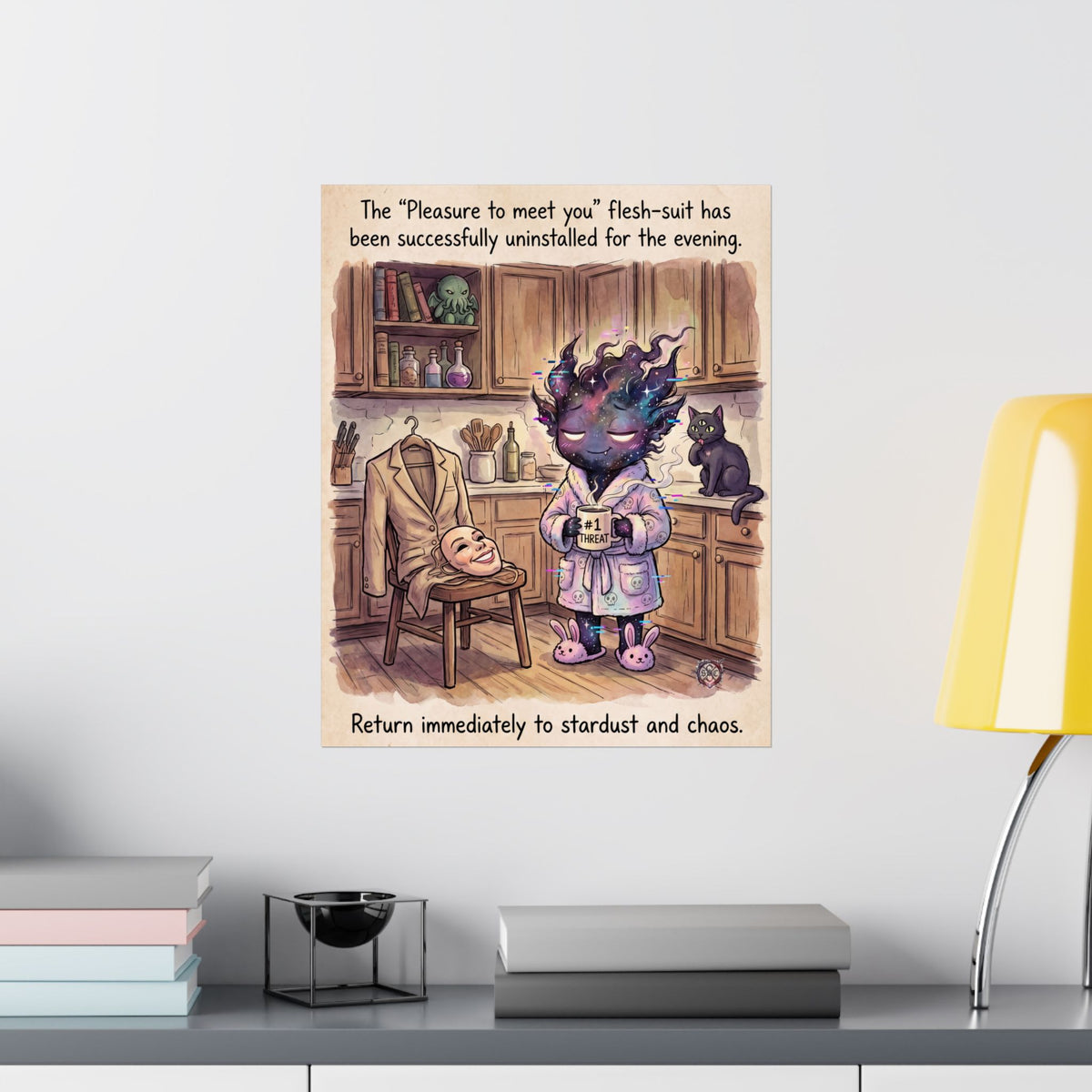 Funny "Stardust and Chaos" Matte Poster - Introvert Home Decor & Archival Quality Print