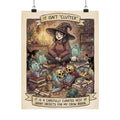 "Crow Brain" Funny Witch Matte Poster - Maximalist Goth Decor & Goblin Core Art
