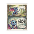 "Beautiful Skeleton" Whimsical Dragon Sticker - Dark Humor Vinyl Decal & Compliment Gift