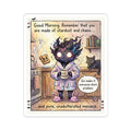 "Stardust & Chaos" Funny Morning Sticker - Chaotic Energy Vinyl Decal & Menace Gift
