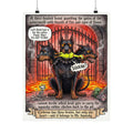 Funny "Mr. Squeaky" Cerberus Matte Poster - Dark Humor Home Decor & Archival Quality Print