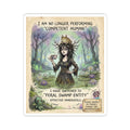"Feral Swamp Entity" Funny Witch Sticker - Burnout Vinyl Decal & Introvert Gift