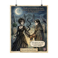 "Thorns And All" Witchy Matte Paper Poster for Dark Humor Home Decor