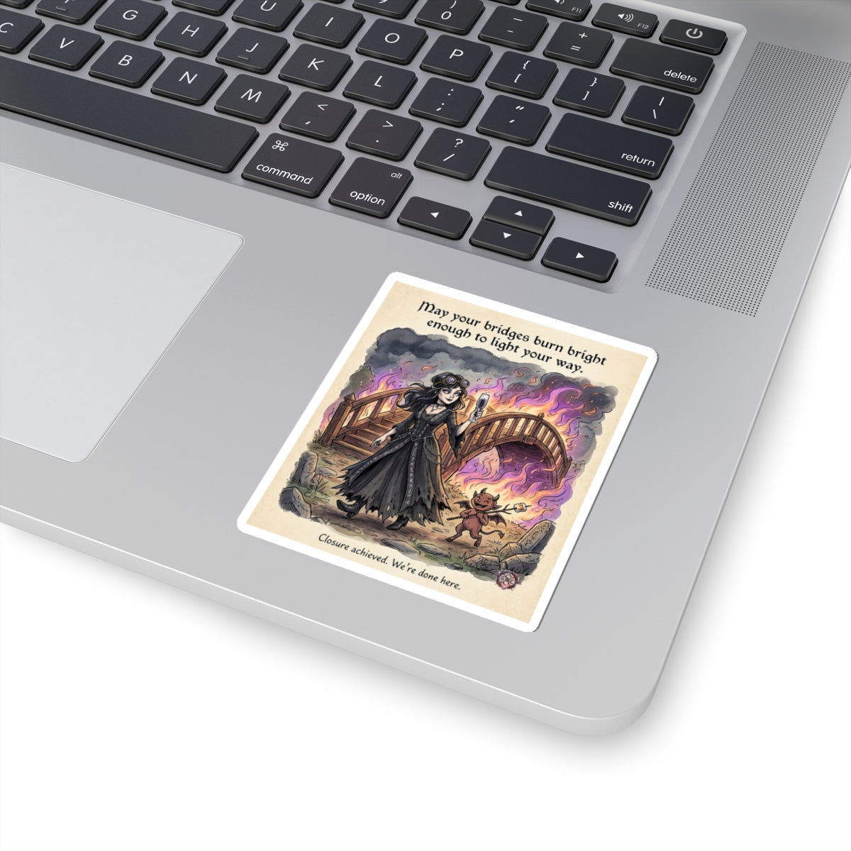 "Light Your Way" Funny Goth Sticker - Breakup Humor Vinyl Decal & Empowerment Gift