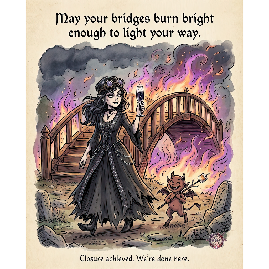 "Light Your Way" Mug - Witchy Decor & Gothic Burning Bridges Coffee Cup