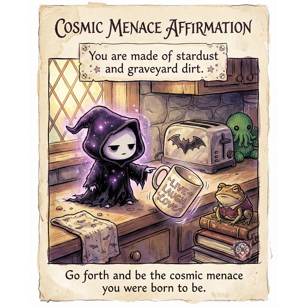 "Cosmic Menace" Mug - Funny Goth Coffee Cup & Witchy Gift