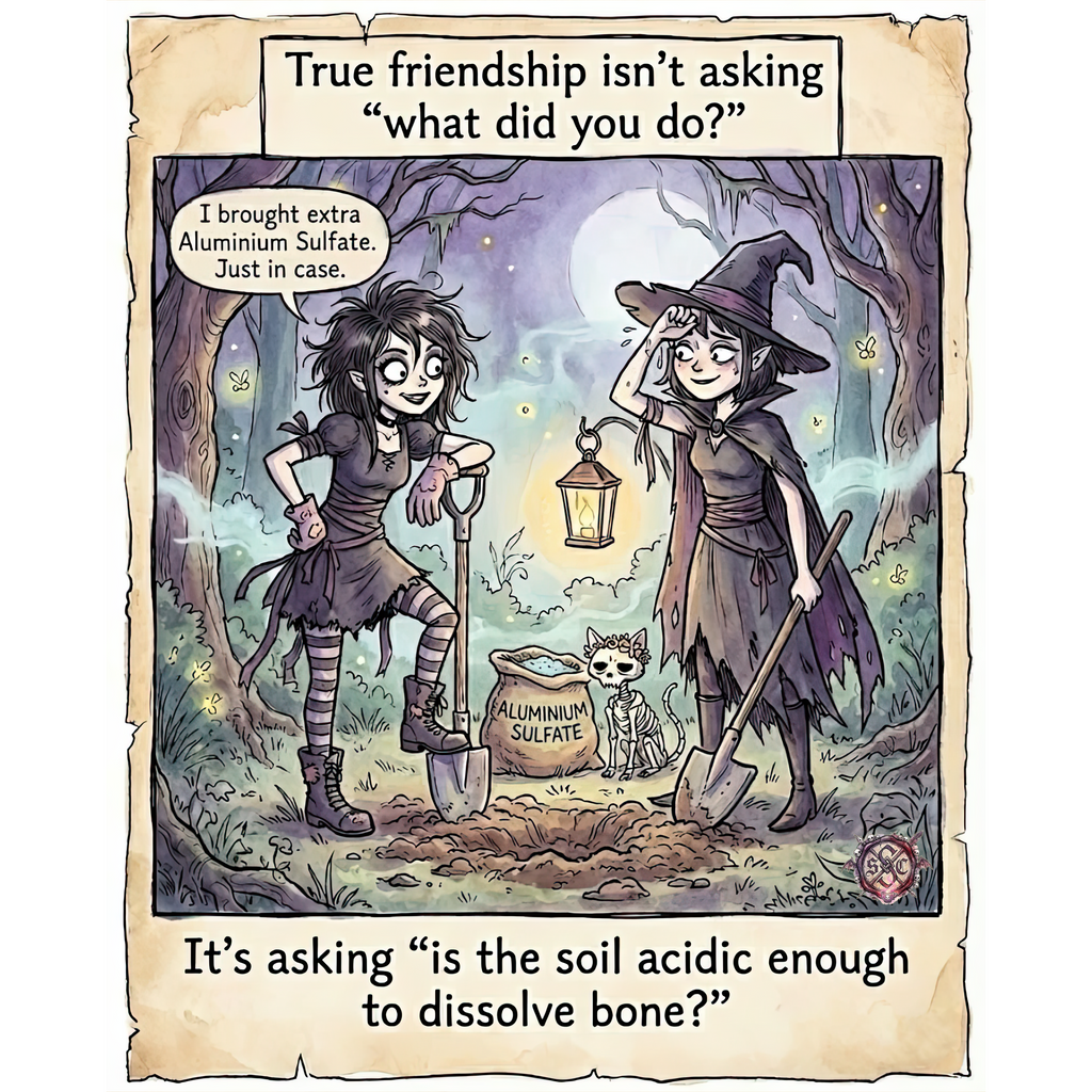 "True Friendship" Witchy Mug - Dark Humor Ceramic Coffee Cup for Best Friends & Ride or Die Partners