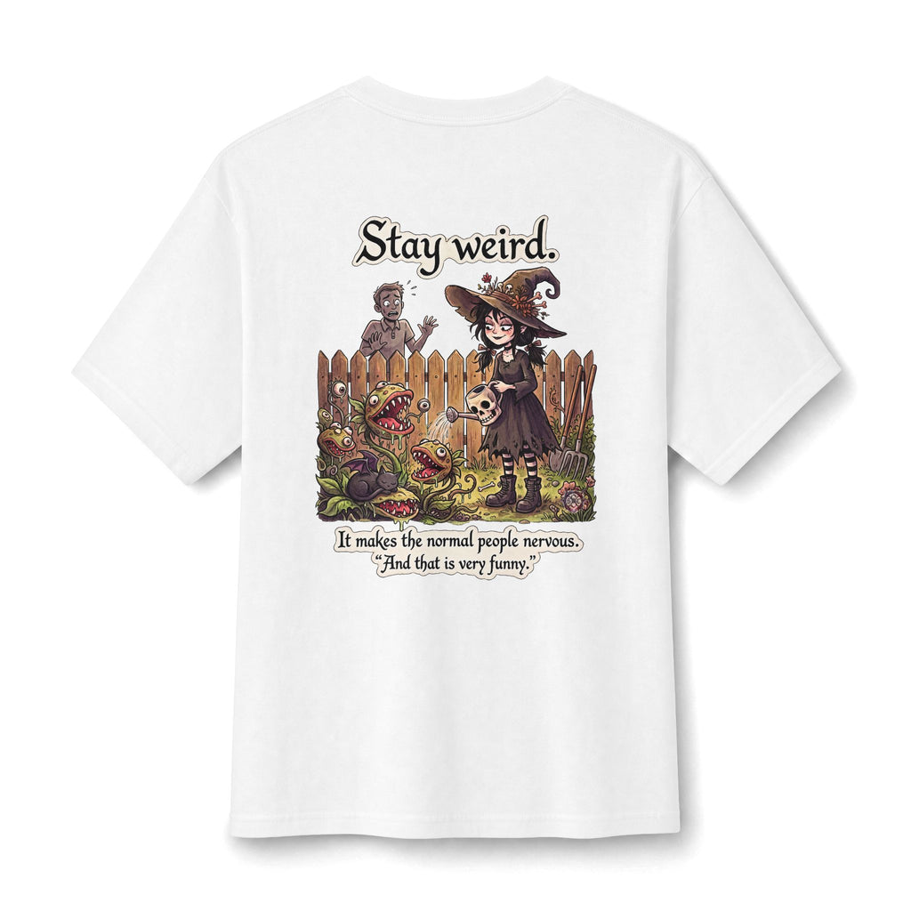 Funny "Stay Weird" Witch T-Shirt - Dark Humor Graphic Tee & Cozy Alternative Apparel