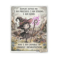 "I Am Precious" Funny Witch Canvas Print - Empowerment Wall Art & Goth Home Decor
