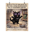 Funny "Bloodthirsty Warlord" Matte Poster - Dark Humor Home Decor & Archival Quality Print