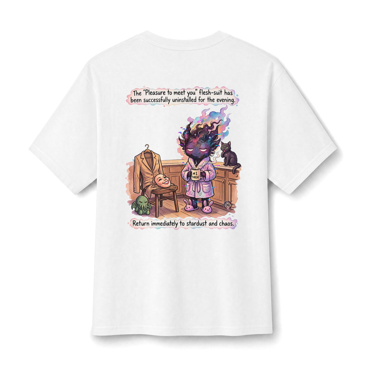 "Stardust and Chaos" Witch T-Shirt - Dark Humor Graphic Tee & Cozy Alternative Apparel