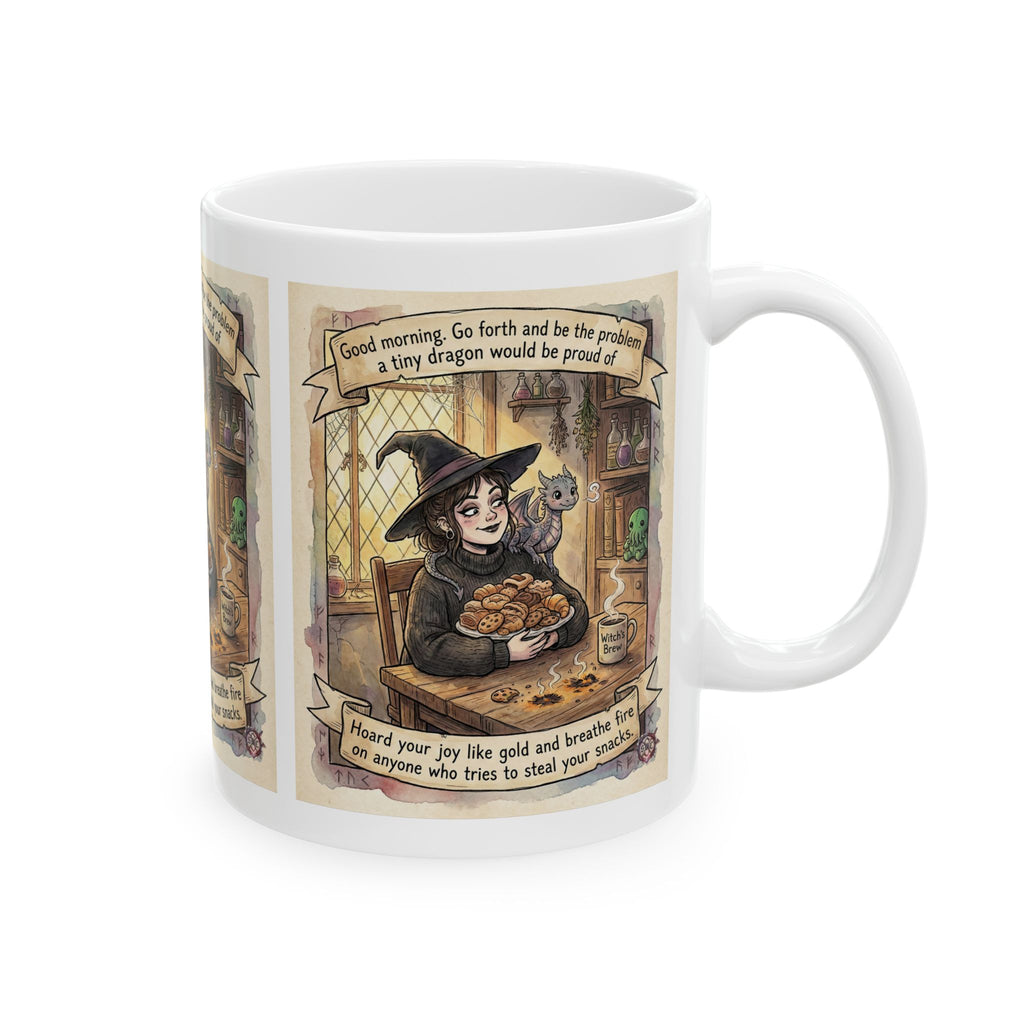 "Hoard Joy & Snacks" Mug - Funny Motivational Gift for Snack Lovers & Chaos Makers