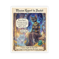 "Report to Bastet" Funny Cat Sticker - Pagan Humor Vinyl Decal & Witchy Gift