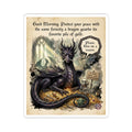 "Protect Your Peace" Funny Dragon Sticker - Self Care Vinyl Decal & Mental Health Gift