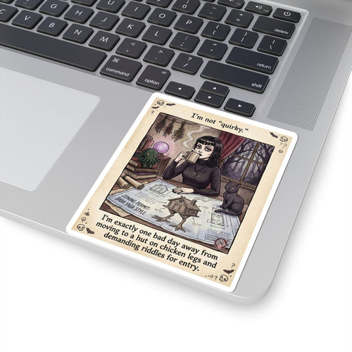 "Baba Yaga Life Plan " Funny Witch Sticker – Slavic Folklore Vinyl Decal & Introvert Gift