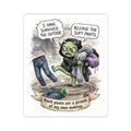 "Soft Pants" Funny Gothic Sticker - Dark Humor Vinyl Decal & Witchy Gift