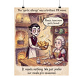 Funny Vampire Kitchen Poster - Dark Humor Home Decor & Archival Quality Print